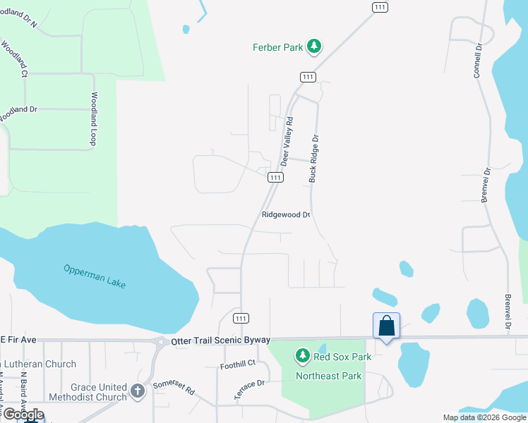 map of restaurants, bars, coffee shops, grocery stores, and more near 1415 Deer Valley Road in Fergus Falls