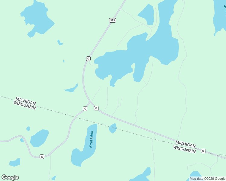 map of restaurants, bars, coffee shops, grocery stores, and more near County Highway O in Wakefield