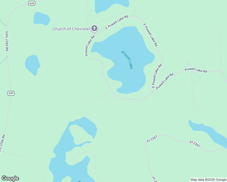 map of restaurants, bars, coffee shops, grocery stores, and more near Powell Lake Road in Alger County