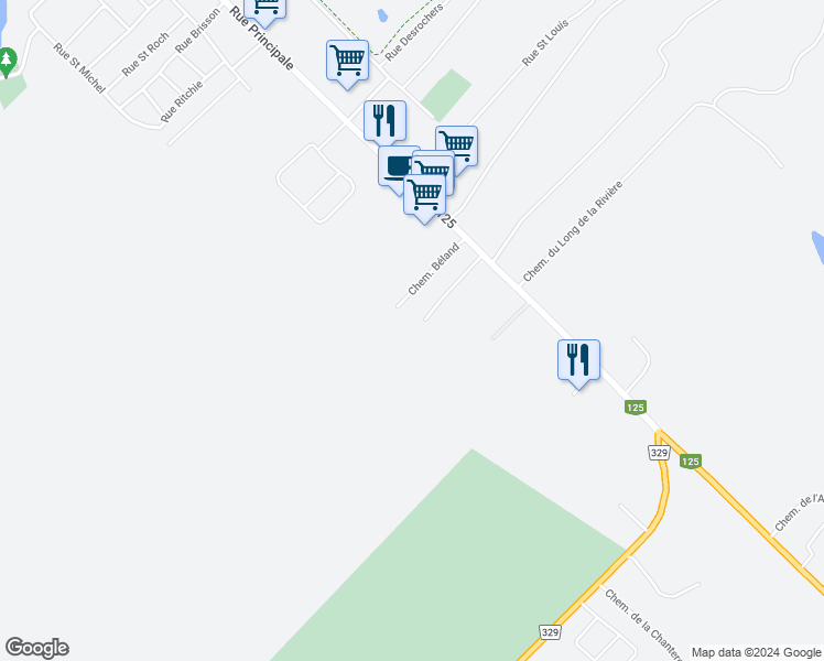map of restaurants, bars, coffee shops, grocery stores, and more near in Lanaudière