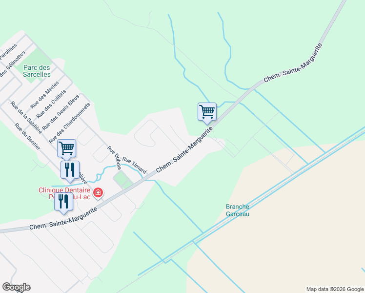 map of restaurants, bars, coffee shops, grocery stores, and more near 9200 Chemin Sainte-Marguerite in Trois-Rivières