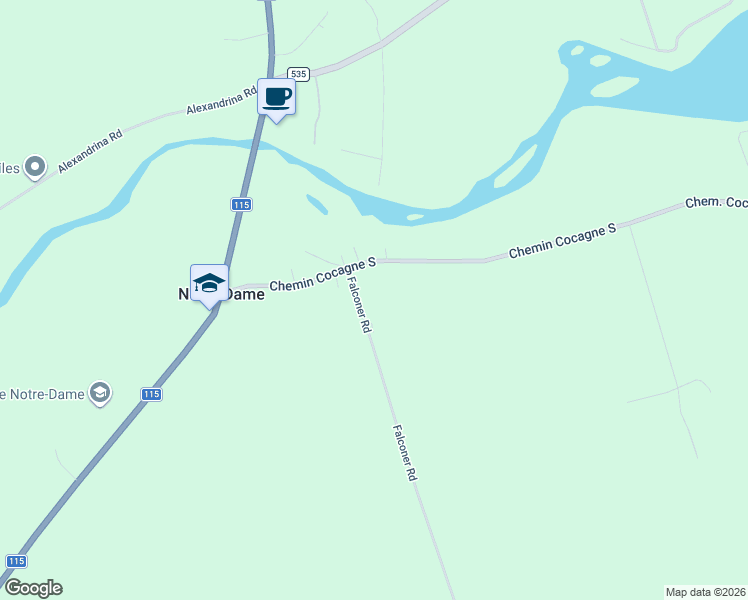 map of restaurants, bars, coffee shops, grocery stores, and more near 19 Falconer Road in Beausoleil