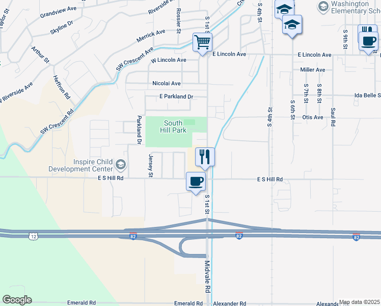map of restaurants, bars, coffee shops, grocery stores, and more near 1700 Cascade Way in Sunnyside