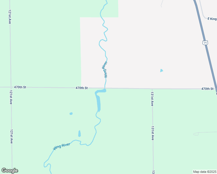 map of restaurants, bars, coffee shops, grocery stores, and more near 12960 470th Street in Hewitt
