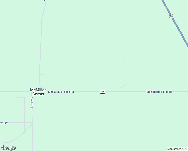 map of restaurants, bars, coffee shops, grocery stores, and more near 22164 County Road 135 in McMillan