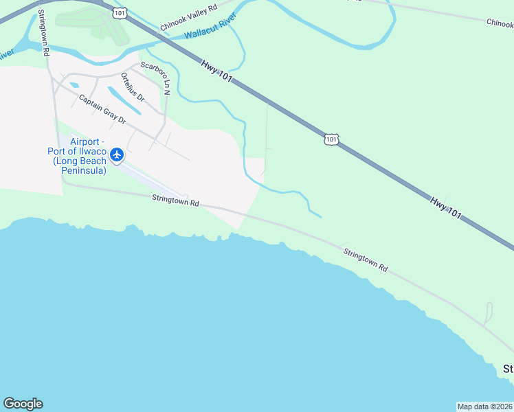 map of restaurants, bars, coffee shops, grocery stores, and more near 254 Stringtown Road in Ilwaco