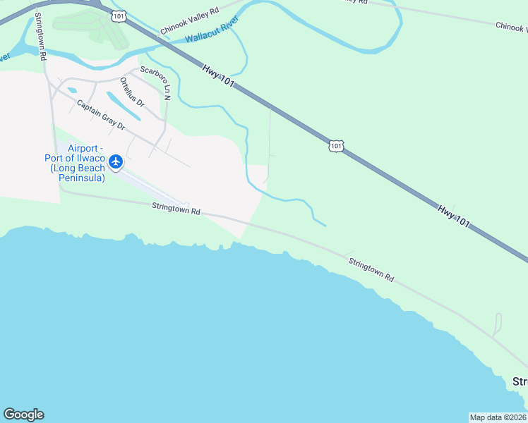 map of restaurants, bars, coffee shops, grocery stores, and more near 254 Stringtown Road in Ilwaco