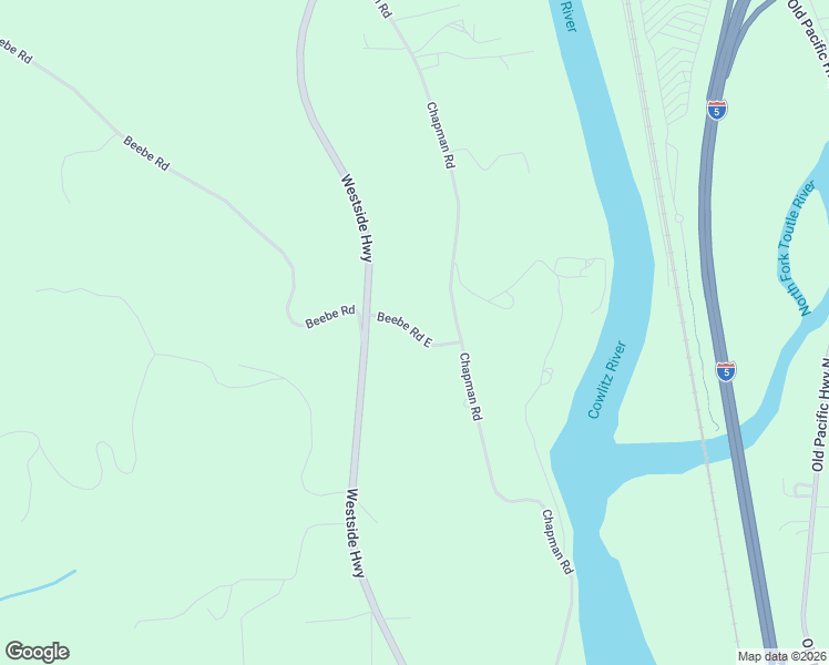 map of restaurants, bars, coffee shops, grocery stores, and more near Beebe Road East in Cowlitz County