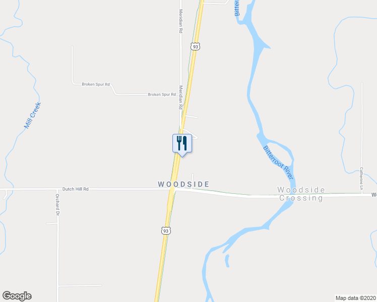 map of restaurants, bars, coffee shops, grocery stores, and more near 972 U.S. 93 in Victor