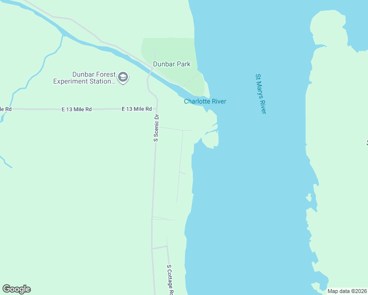 map of restaurants, bars, coffee shops, grocery stores, and more near 13077 South Cottage Road in Barbeau