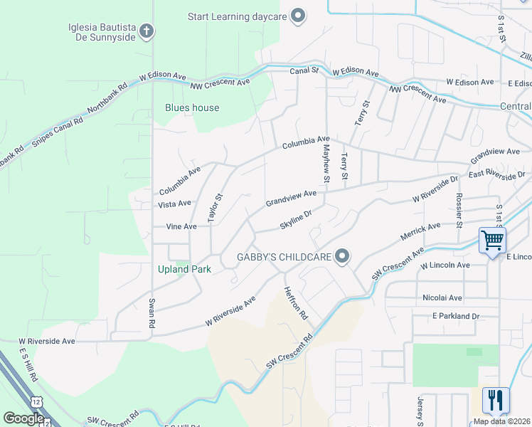 map of restaurants, bars, coffee shops, grocery stores, and more near 819 Grandview Avenue in Sunnyside