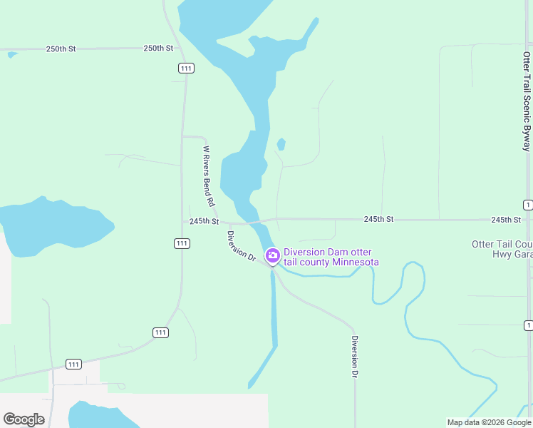 map of restaurants, bars, coffee shops, grocery stores, and more near 22286 245th Street in Fergus Falls