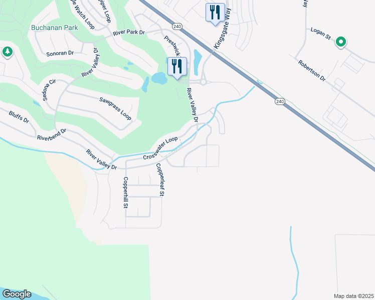map of restaurants, bars, coffee shops, grocery stores, and more near 2455 Bramasole Drive Way in Richland