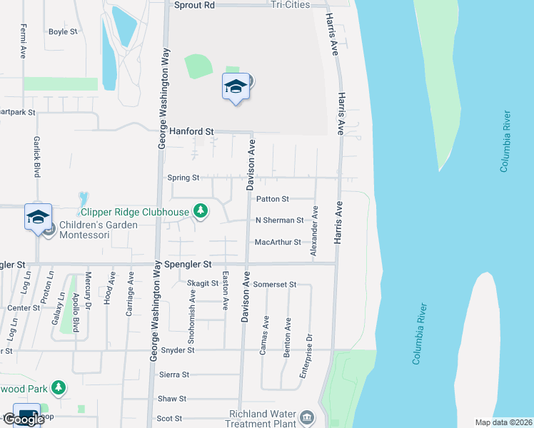 map of restaurants, bars, coffee shops, grocery stores, and more near 141 Sherman St in Richland