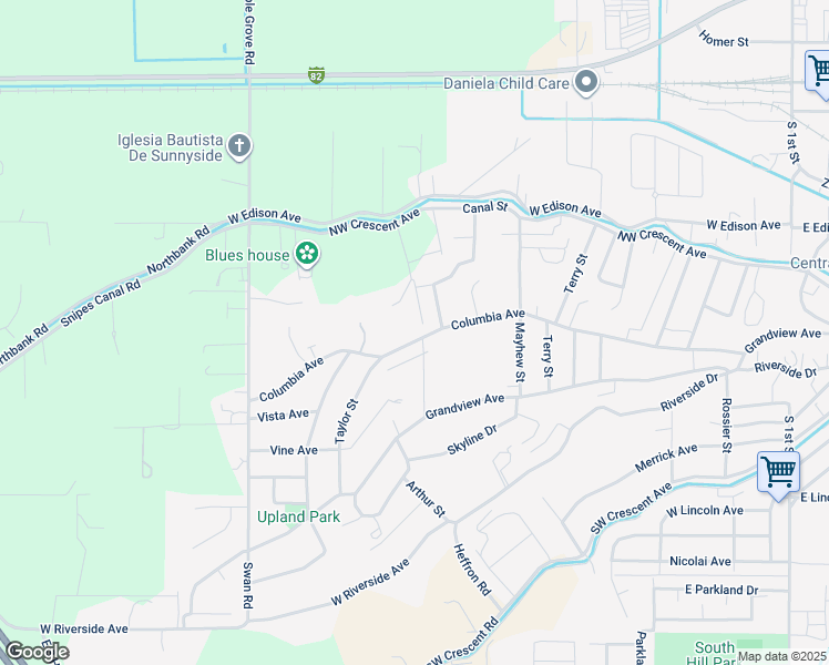 map of restaurants, bars, coffee shops, grocery stores, and more near 814 Columbia Avenue in Sunnyside