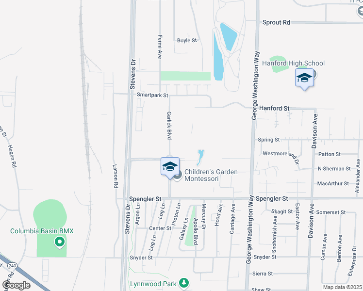map of restaurants, bars, coffee shops, grocery stores, and more near 2420 Stevens Center Place in Richland