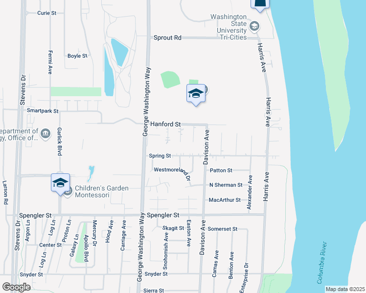 map of restaurants, bars, coffee shops, grocery stores, and more near 2528 Cordoba Court in Richland