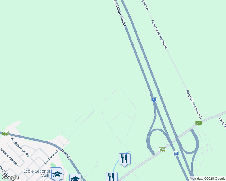 map of restaurants, bars, coffee shops, grocery stores, and more near Avenue J-A Doyon in Saint-Joseph-de-Beauce