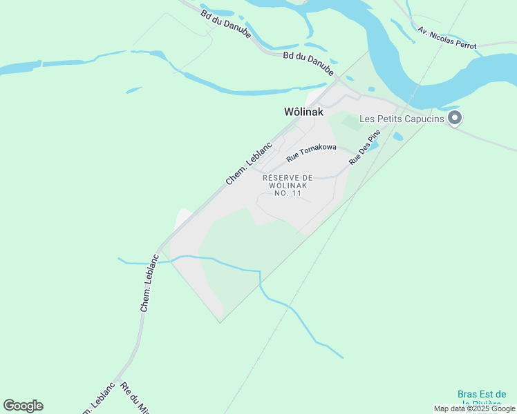 map of restaurants, bars, coffee shops, grocery stores, and more near 111 Rue Nolka in Bécancour