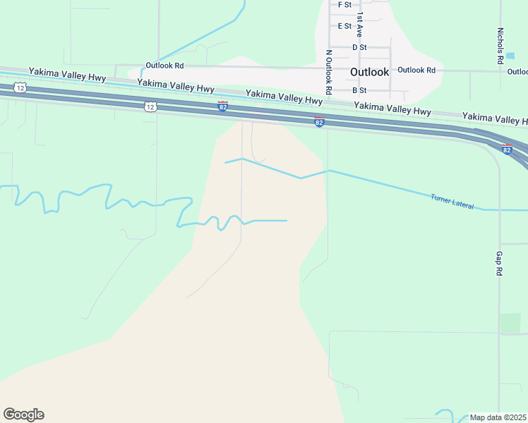 map of restaurants, bars, coffee shops, grocery stores, and more near 3402 Gap Road in Outlook