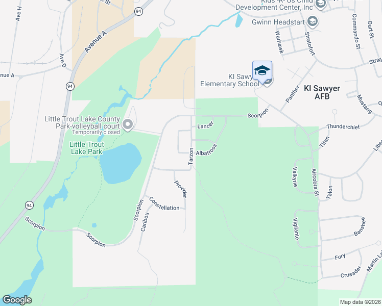 map of restaurants, bars, coffee shops, grocery stores, and more near 116 Tarzon in Gwinn