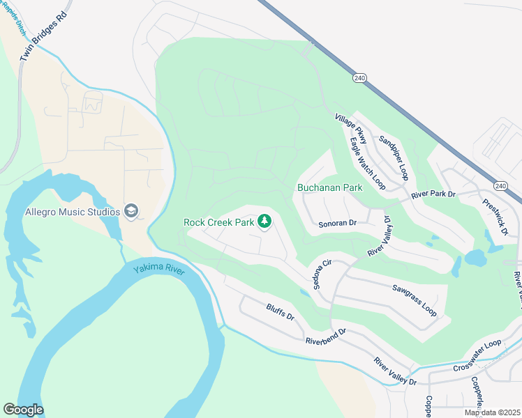 map of restaurants, bars, coffee shops, grocery stores, and more near 2953-2967 Redrock Ridge Loop in Richland
