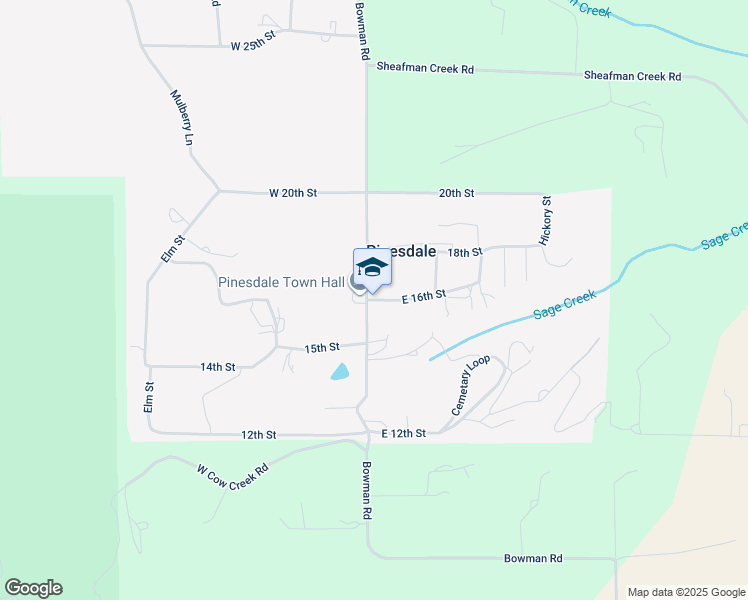 map of restaurants, bars, coffee shops, grocery stores, and more near in Pinesdale