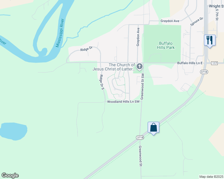 map of restaurants, bars, coffee shops, grocery stores, and more near 2604 Southview Court in Brainerd