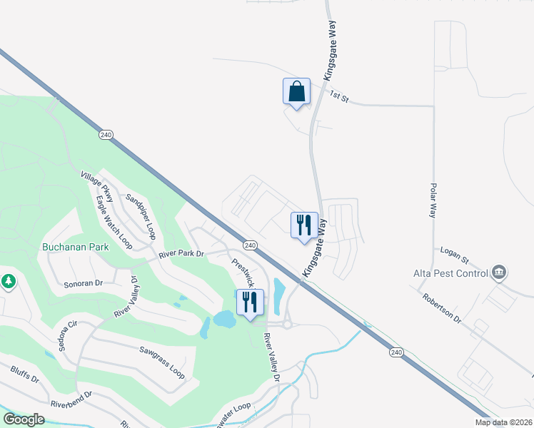 map of restaurants, bars, coffee shops, grocery stores, and more near 2685 Kingsgate Way in Richland