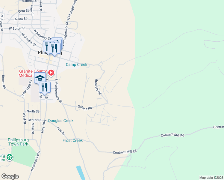 map of restaurants, bars, coffee shops, grocery stores, and more near 15 Power Plant Road in Philipsburg