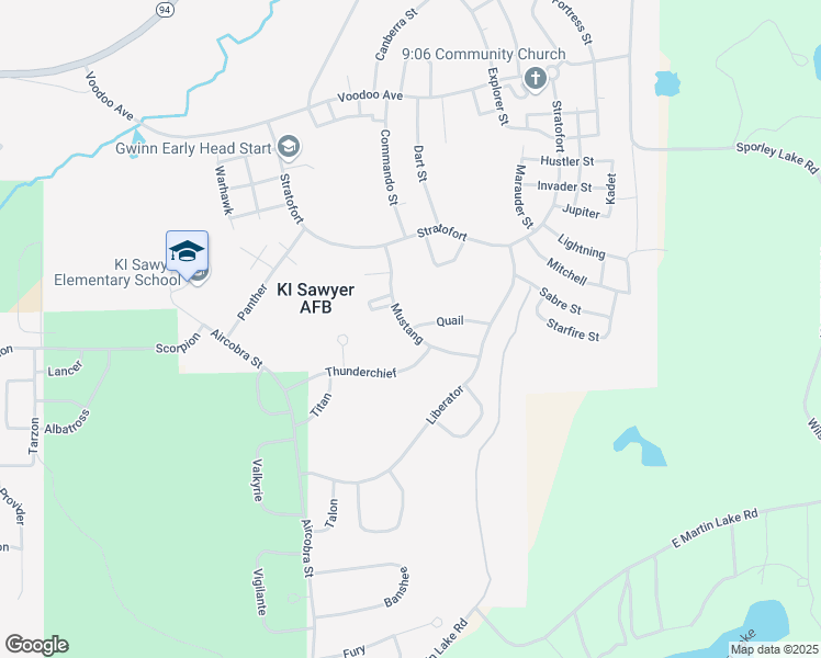 map of restaurants, bars, coffee shops, grocery stores, and more near 301 Quail in Gwinn