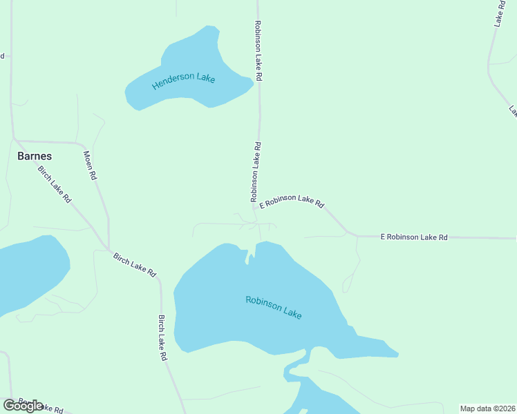 map of restaurants, bars, coffee shops, grocery stores, and more near 109 East Robinson Lake Road in Solon Springs