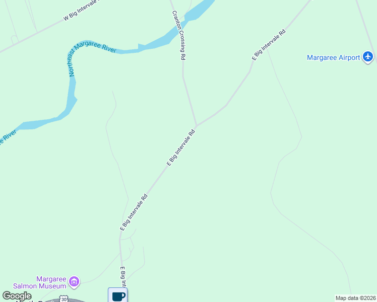 map of restaurants, bars, coffee shops, grocery stores, and more near 0 East Big Intervale Road in North East Margaree