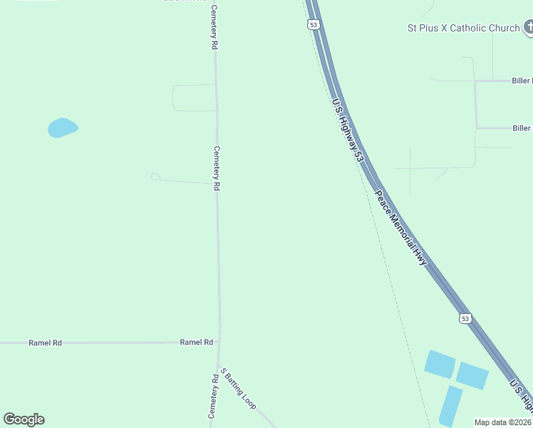map of restaurants, bars, coffee shops, grocery stores, and more near 11876 Cemetery Road in Solon Springs