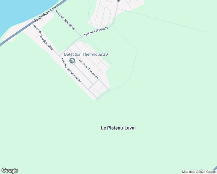 map of restaurants, bars, coffee shops, grocery stores, and more near 1315 Avenue Des Capucines in Bécancour