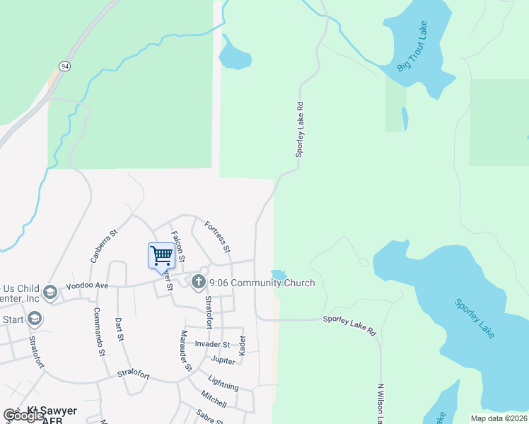 map of restaurants, bars, coffee shops, grocery stores, and more near 175 Sporley Lake Road in Skandia