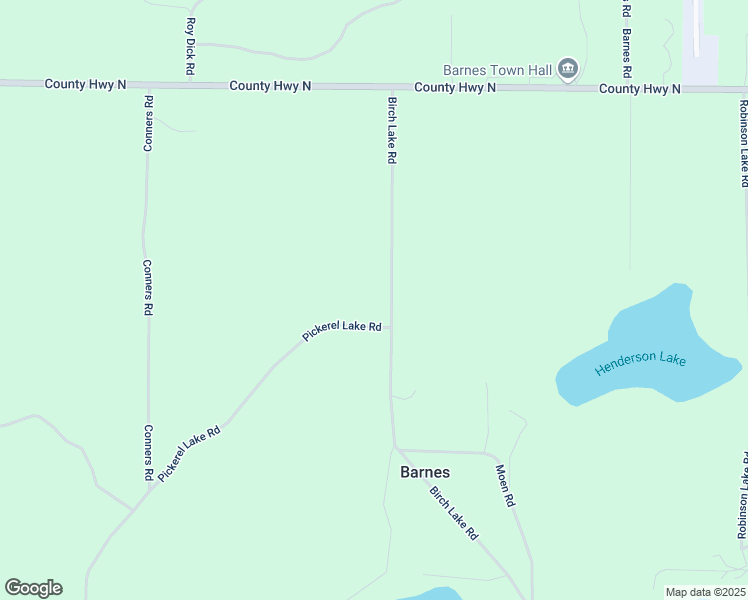map of restaurants, bars, coffee shops, grocery stores, and more near 52525 Birch Lake Road in Barnes