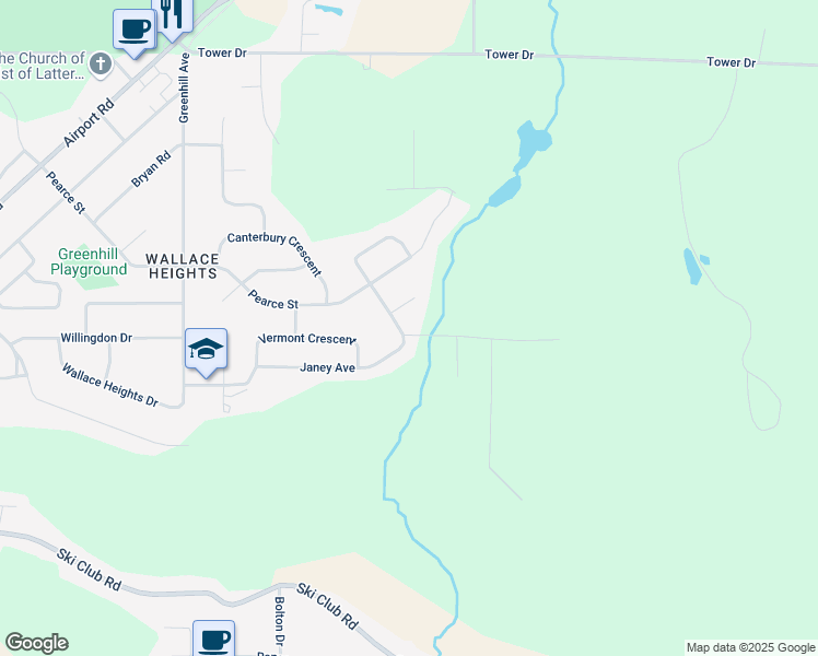map of restaurants, bars, coffee shops, grocery stores, and more near 81 Janey Avenue in North Bay