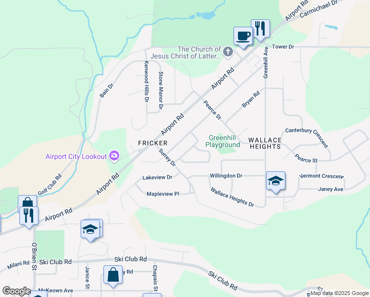map of restaurants, bars, coffee shops, grocery stores, and more near 25 Whippletree Drive in North Bay