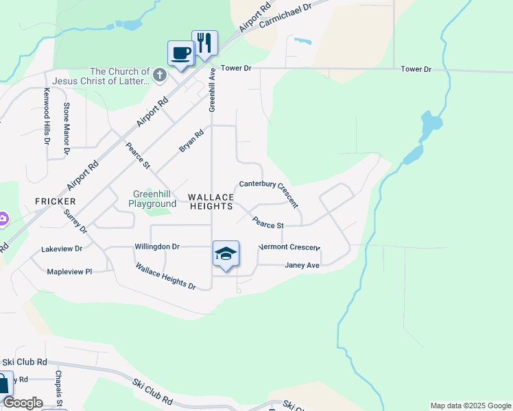 map of restaurants, bars, coffee shops, grocery stores, and more near Robinhood Court in North Bay