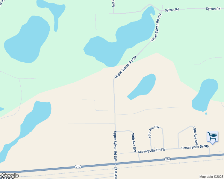 map of restaurants, bars, coffee shops, grocery stores, and more near 12717 Upper Sylvan Road Southwest in Pillager