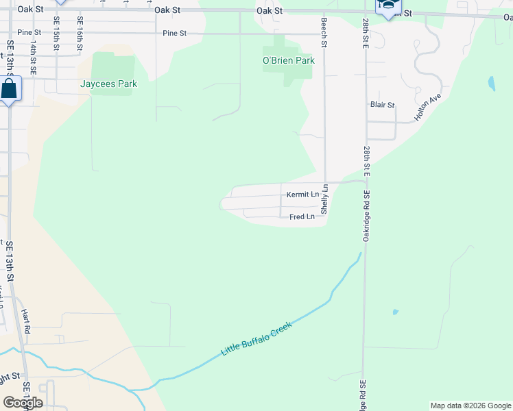 map of restaurants, bars, coffee shops, grocery stores, and more near 2411 Kermit Lane in Brainerd