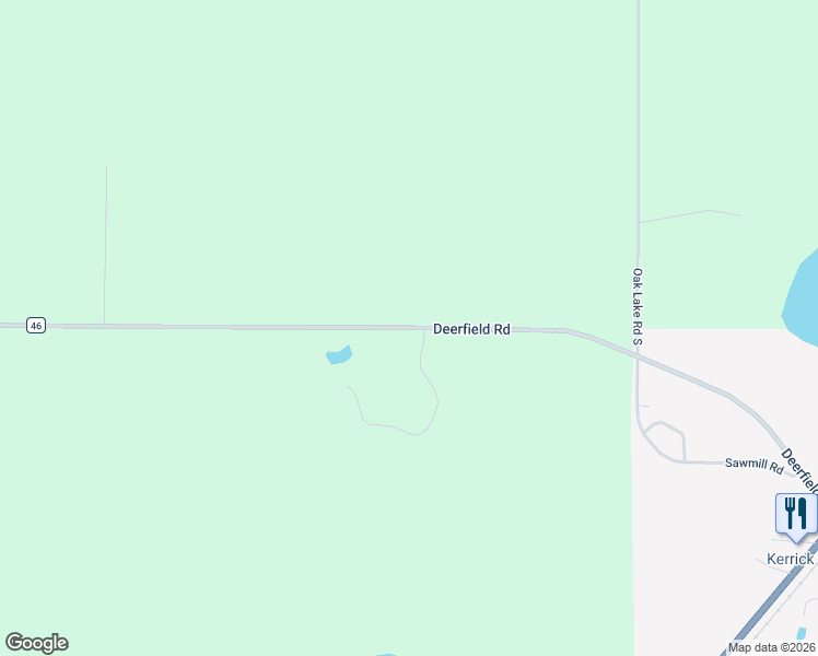 map of restaurants, bars, coffee shops, grocery stores, and more near 52628 Deerfield Road in Kerrick