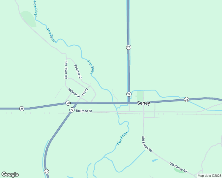 map of restaurants, bars, coffee shops, grocery stores, and more near 10819 River Street in Seney