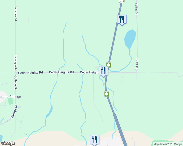 map of restaurants, bars, coffee shops, grocery stores, and more near 131 Cedar Heights Road in North Bay