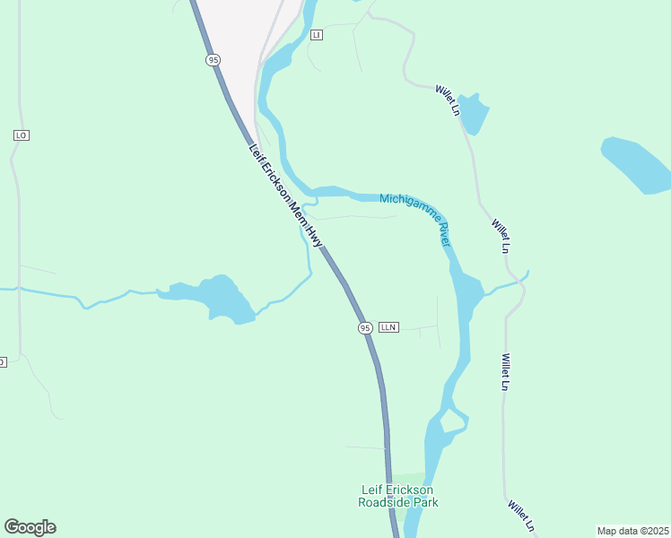 map of restaurants, bars, coffee shops, grocery stores, and more near Highway 95 in Marquette County