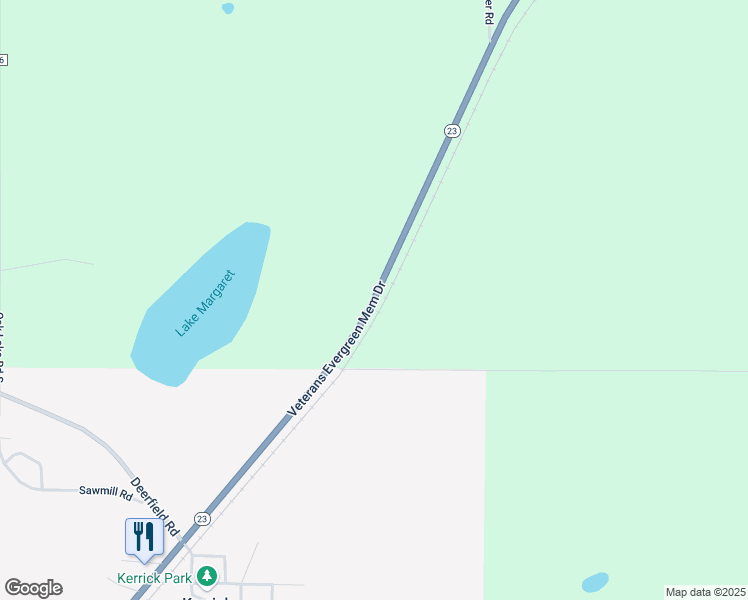 map of restaurants, bars, coffee shops, grocery stores, and more near Minnesota 23 in Kerrick