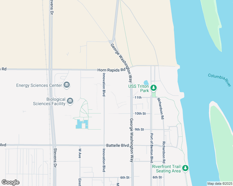map of restaurants, bars, coffee shops, grocery stores, and more near 3320 Innovation Boulevard in Richland