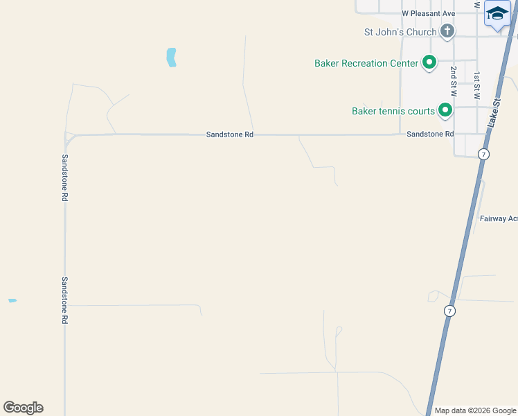 map of restaurants, bars, coffee shops, grocery stores, and more near in Baker