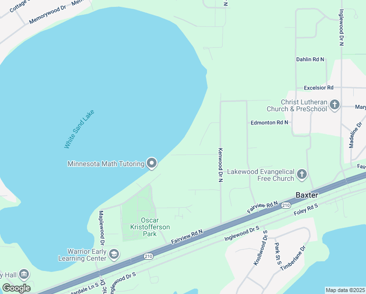 map of restaurants, bars, coffee shops, grocery stores, and more near 13757 Kenwood Court North in Baxter